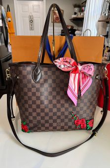 LOUIS VUITTON Neverfull MM Damier Ebene Tote Bag Brown - Hot Deals