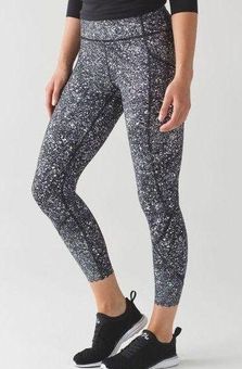 Lululemon Tight Stuff II Splatter 7/8 Leggings Size 6 - $85 - From