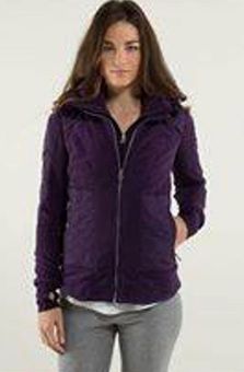 Lululemon EUC FLEECY KEEN JACKET Size 8 DEEP ZINFANDEL Purple