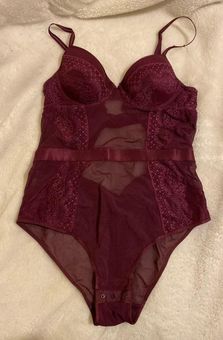 Victoria's Secret Maroon Lingerie Bodysuit 34A Bust Red - $14 (53% Off  Retail) - From Skylar