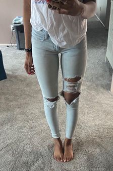 light wash ripped jeans american eagle