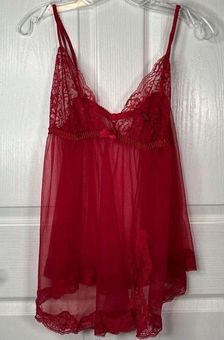 Torrid Red Semi Sheer Cami Lingerie Nightie Size XL - $15 - From Anne