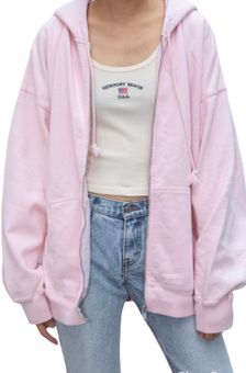 Brandy Melville / John Galt bubblegum pink crystal zip up hoodie, Women's  Fashion, Coats, Jackets and Outerwear on Carousell