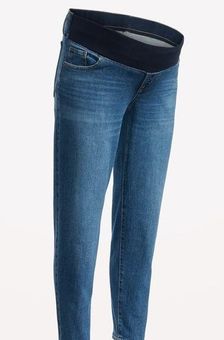 Maternity Front Low-Panel Wide Leg Jeans