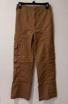 High Waisted Straight Leg Cargo Pants