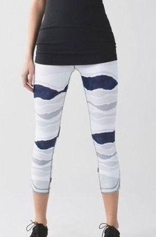 Lululemon Leggings Black And White Stripe