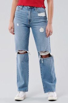 Hollister Ultra High Rise Ripped Dad Jeans Size 28 - $43 (21% Off