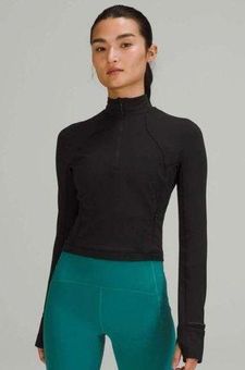 Lululemon It's Rulu Run Cropped Half-Zip Long Sleeve Pullover Size