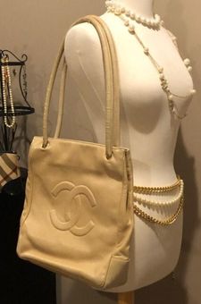 ✨Authentic Vintage CHANEL Beige Large Tote Bag