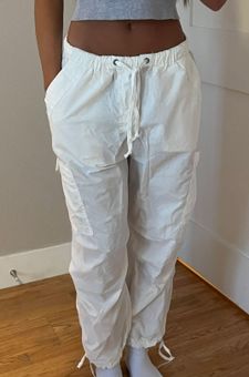 Cargo Parachute Pants, White