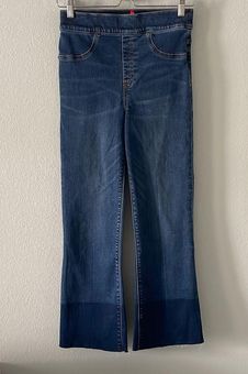 Spanx Medium Wash Cropped Flare Jeans