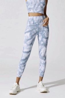 Carbon 38 Blue Tie Dye Ribbed High Rise Leggings Size XS - $50 New