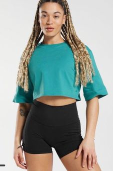 Gymshark Cotton Boxy Crop Top (jewel green) Green - $18 - From Kaitlynn