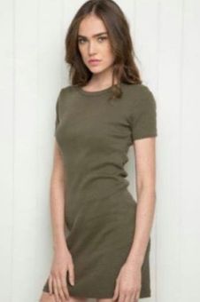 Brandy Melville Olive Green Tshirt Dress - $9 (67% Off Retail