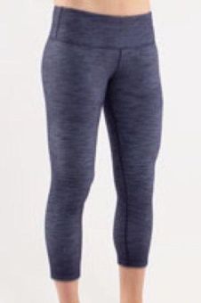 Lululemon denim look cropped wunder under leggings Size 4 - $36