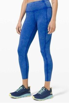 Lululemon Fast & Free High Rise Tight 25” 6 Ice Wash Dye Cerulean