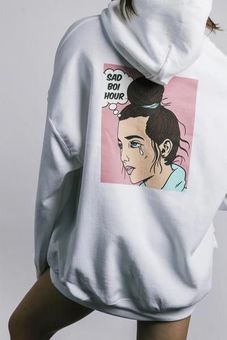 Sad boi hour hoodie white hotsell