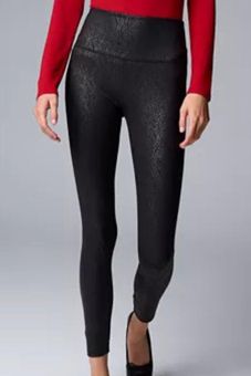 Simply Vera Vera Wang High Rise Faux Leather Shaping Leggings Black Size XL  - $34 (30% Off Retail) - From Carol