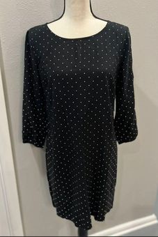 black polka dot dress old navy