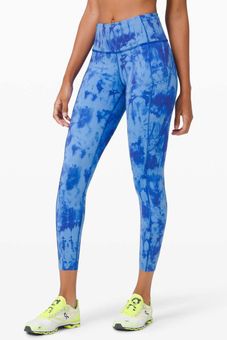 Lululemon Blue Tie Dye Fast And Free Tight 25” Size 6 - $35 (72