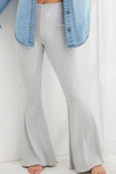 Aerie Kick-It Ribbed High Waisted Super Flare Pant Gray - $15 (78% Off  Retail) - From Karli