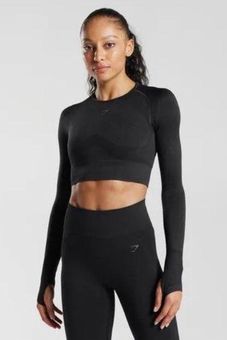 Gymshark flex sport long sleeve crop top Black Size XS - $29 - From Jackie