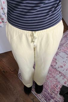 Aritzia TNA Cozy Fleece Boyfriend Basic Wide Sweatpant Yellow