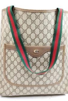 Vintage Gucci Hand Bag Brown Pvc