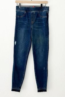 Spanx Distressed Ankle Skinny Jeans Raw Hem