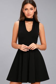 Lulus black skater dress sales
