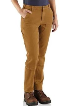 104296 - WOMEN'S RUGGED FLEX® RELAXED FIT TWILL DOUBLE-FRONT WORK