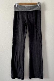 Lululemon Pants Womens 8 Grey Flare Foldover Waist Choose Positive