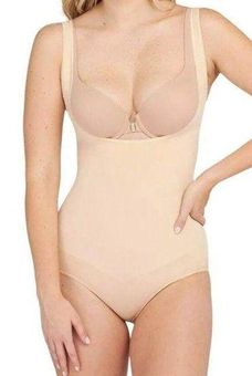 Spanx Assets Womens Remarkable Results Brief Bodysuit S Beige Open Bust  Shaping - $29 New With Tags - From Kathy