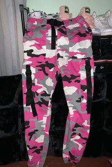 Kréamy Pink, Black, White Camo Pants 