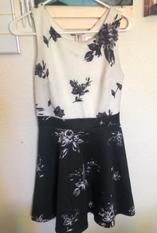 xhilaration black floral dress