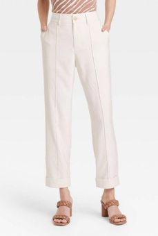 A New Day Target Women's High-Rise Slim Fit Effortless Pintuck Ankle Pants  White Size 8 - $13 (56% Off Retail) - From Alyssa