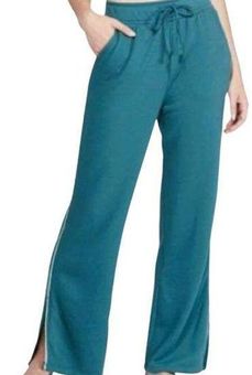COLSIE GREEN ELASTIC & TIE WAIST WITH SLITS ON BOTTOM LEGS SWEATPANTS SIZE  XS - $12 - From Style