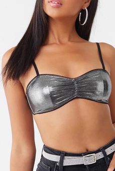 Metallic silver bralette