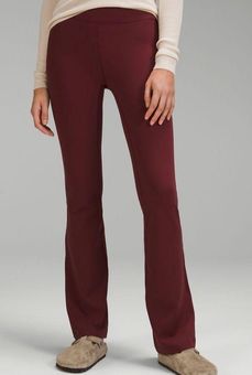 Lululemon Groove Pant Super High Rise Flare Red Merlot Leggings