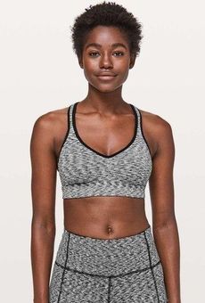 Lululemon Speed Up Sports Bra C/D Spaced Out Space Dye Black