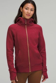 lululemon athletica, Jackets & Coats, Lululemon Shape Up High Neck Full  Zip Jacket Cranberry Color