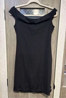 Popilush Slip Dress for Women Built in Bra Black Mini Bodycon