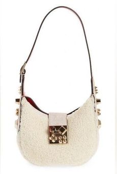 Christian Louboutin Carasky Mini White Leather Shoulder Bag New