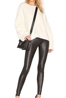 Spanx Faux Leather Black Leggings