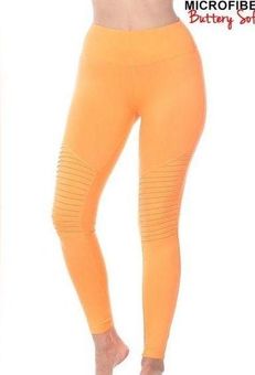 Zenana Outfitters NWOT Microfiber Moto Legging Neon Coral Large Orange -  $15 - From Katrina