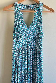 Anthropologie Maeve Teal Luella Knit Maxi Dress V Neck Womens Size M Size M  - $53 - From weilu