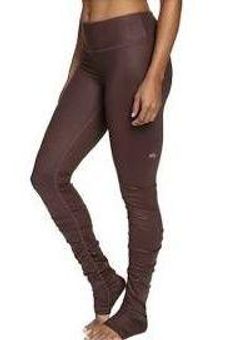 Alo Yoga Idol Ruched Leggings Mink Glossy Mocha Brown Size XS - $45 - From  Makisha