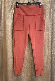 Aerie chill play move crop leggings bright pink and orange/…