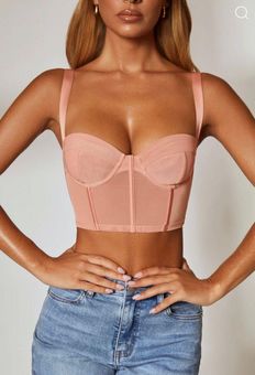 Borderline Corset Crop Top in Ivory