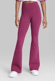 Wild Fable High-Waisted Slim Fit Flare Leggings Burgundy Women's